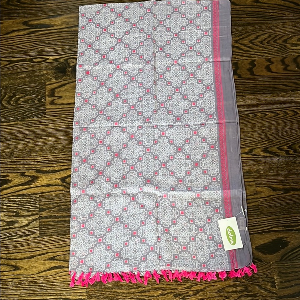 NEW Dolma Cotton Scarf with Fringe - NWT